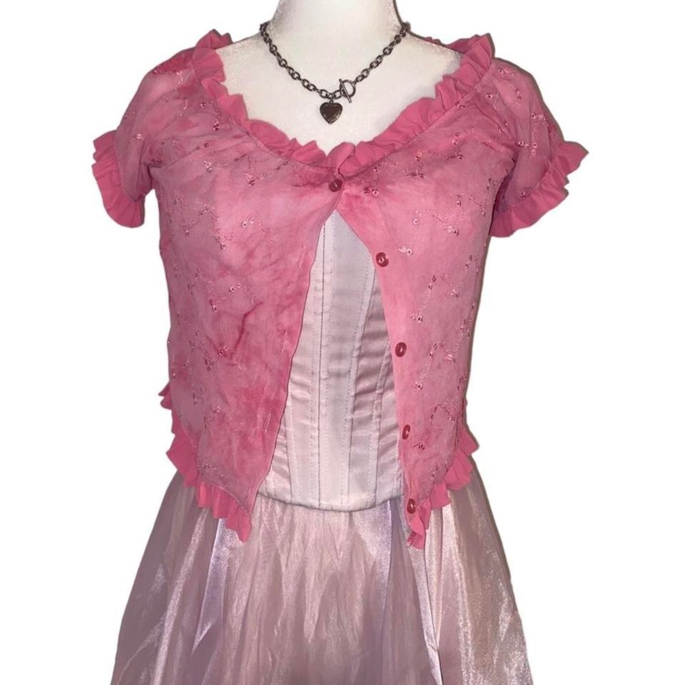 Pink Milkmaid Floral Blouse